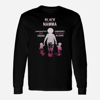 Black Month History Black Namma Grandchildren Best Friend Love Long Sleeve T-Shirt - Seseable