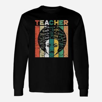 Black History Black Teacher Long Sleeve T-Shirt - Seseable