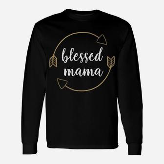 Blessed Mama Arrows Cute Thanksgiving Long Sleeve T-Shirt - Seseable