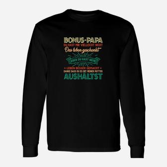 Bonus-Papa Dankeschön Langarmshirts, Liebevoller Spruch Tee - Seseable