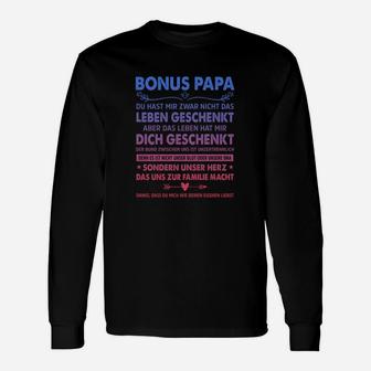 Bonus Papa Langarmshirts Liebevolle Botschaft Personalisiert - Seseable
