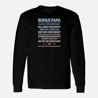 Bonus Papa Langarmshirts, Lustiges Stiefvater-Design - Seseable