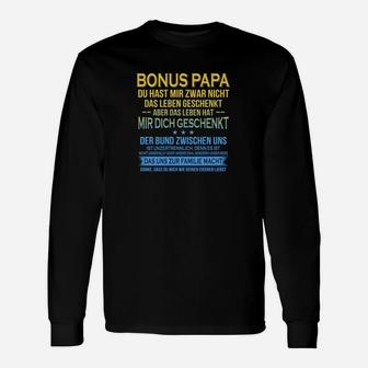 Bonus Papa Langarmshirts mit inspirierendem Spruch, Geschenkidee - Seseable