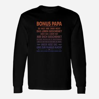 Bonus Papa Langarmshirts mit liebevoller Botschaft, Geschenkidee - Seseable