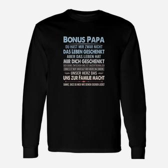 Bonus Papa Themen-Langarmshirts, Liebevolle Botschaft für Stiefvater - Seseable