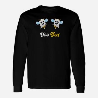 Boo Bees Ghost Boobees Halloween Girls Outfit Long Sleeve T-Shirt - Seseable