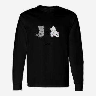 Boots And Cats Beatboxing Long Sleeve T-Shirt - Seseable