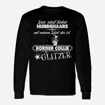 Border Collie Glitzer Langarmshirts für Hundeliebhaber - Seseable