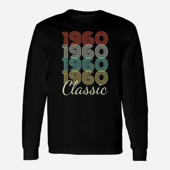 Born In 1960 Birthday 62 Years Old Vintage Classic 1960 Long Sleeve T-Shirt - Seseable