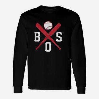 Boston Baseball Vintage Massachusetts Retro Long Sleeve T-Shirt - Seseable