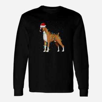 Boxer Christmas Boxer Dog Christmas Shirt Long Sleeve T-Shirt - Seseable