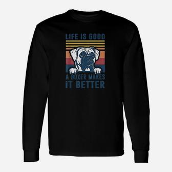 Boxer Dog Boxer Dog Dad Mom Long Sleeve T-Shirt - Seseable