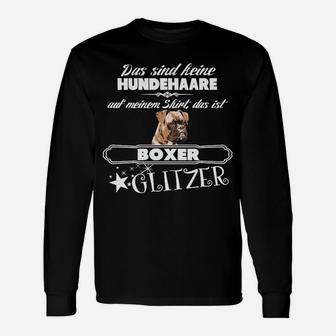 Boxer Glitzer Hundeliebhaber Langarmshirts | Hundezauber Spruch - Seseable