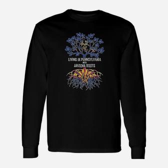 Boy Youth Living In Pennsylvania With Arizona Roots Long Sleeve T-Shirt - Seseable
