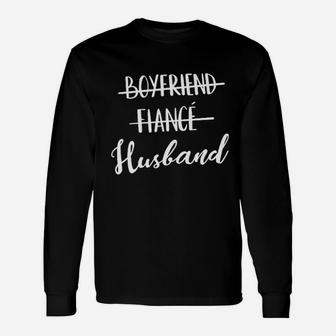 Boyfriend Fiance Husband Wedding, best friend gifts Long Sleeve T-Shirt - Seseable