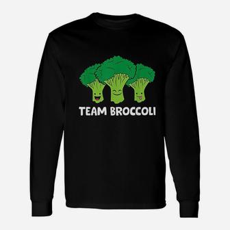 Broccoli Lover Team Broccoli Vegan Vegetarian Broccoli Long Sleeve T-Shirt - Seseable