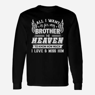 Brother My Brother In Heaven Shirt T-shirt Long Sleeve T-Shirt - Seseable