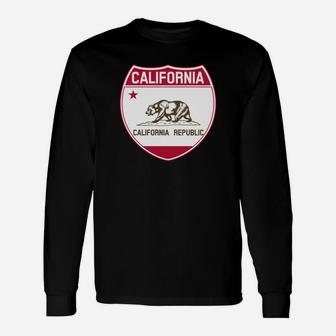 California Flag Highway Long Sleeve T-Shirt - Seseable