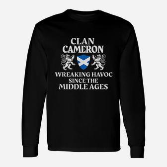 Cameron Scottish Clan Scotland Lion Long Sleeve T-Shirt - Seseable