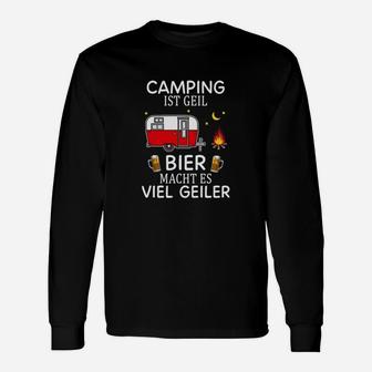 Camping und Bier Langarmshirts Camping ist Geil für Bierliebhaber - Seseable