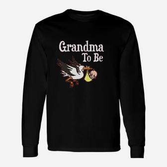 Cant Wait To Meet You Pregnancy Announcement To Grandparents Long Sleeve T-Shirt - Seseable