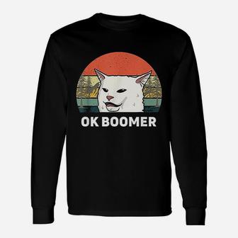 Cat Ok Boomer Long Sleeve T-Shirt - Seseable
