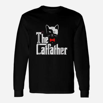 The Catfather Cat Dad Lover Long Sleeve T-Shirt - Seseable