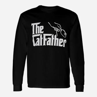 The Catfather Cute Cat Father Dad Owner Long Sleeve T-Shirt - Seseable