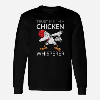 Chicken Dabbing Chicken Whisperer Cute Poultry Long Sleeve T-Shirt - Seseable