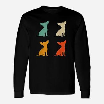Chihuahua For Dog Lover Retro Chihuahua Vintage Dog Long Sleeve T-Shirt - Seseable
