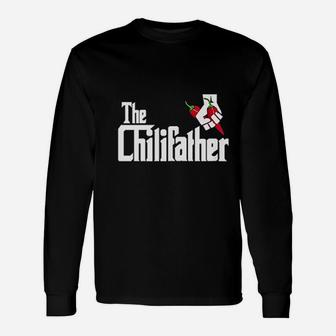 Chili Father Bbq Football Chili Cook Long Sleeve T-Shirt - Seseable