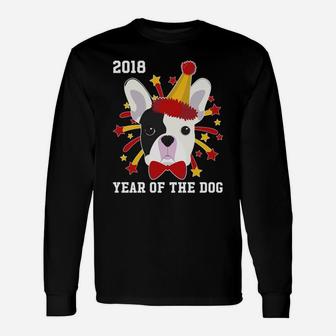 Chinese New Year Year Of The Dog French Bulldog Long Sleeve T-Shirt - Seseable