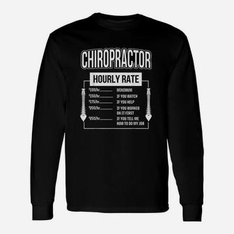 Chiropractic Spine Treatment Rate Spinal Chiropractor Long Sleeve T-Shirt - Seseable