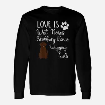 Chocolate Labrador Retriever Love My Lab Dog Long Sleeve T-Shirt - Seseable