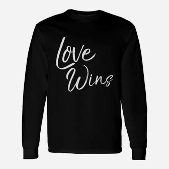Christian Quote Cute Love Wins Long Sleeve T-Shirt - Seseable