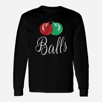 Christmas Balls Long Sleeve T-Shirt - Seseable