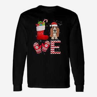 Christmas Basset Hound Lover Basset Hound Long Sleeve T-Shirt - Seseable