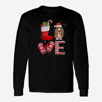 Christmas Basset Hound Lover Basset Hound Long Sleeve T-Shirt - Seseable