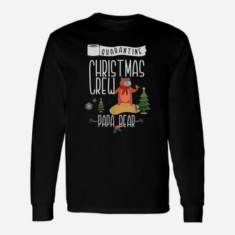 Christmas Crew Papa Daddy Bear Crew Long Sleeve T-Shirt - Seseable