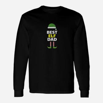 Christmas Elf Dad Daddy Matching Companion Long Sleeve T-Shirt - Seseable