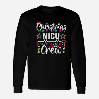 Christmas Nicu Crew Nurse Doctor Tech Neonatal Icu Squad Long Sleeve T-Shirt - Seseable