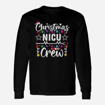 Christmas Nicu Crew Nurse Doctor Tech Neonatal Icu Squad Long Sleeve T-Shirt - Seseable