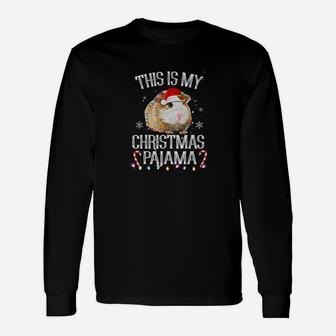 This Is My Christmas Pajama Guinea Pig Long Sleeve T-Shirt - Seseable