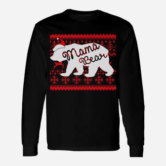 Christmas Papa Bear Mama Bear Ugly Christmas Long Sleeve T-Shirt - Seseable