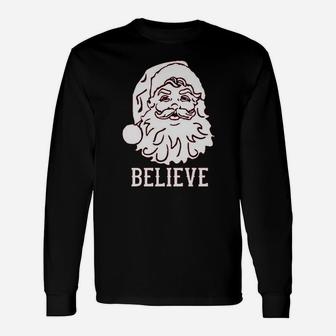 Christmas Santa Clause Believe Long Sleeve T-Shirt | Seseable UK