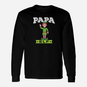 Christmas Shirts Papa Elf S Dad Men Father Holiday Long Sleeve T-Shirt - Seseable