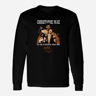 Christophe Mae La Vie D'Artiste Tour 2021 Konzert-Langarmshirts für Fans - Seseable