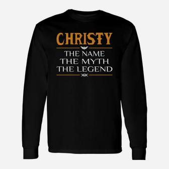 Christy Legend Name Christy Long Sleeve T-Shirt - Seseable