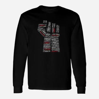 Civil Rights Power Fist Premium T-shirt March For Peace Long Sleeve T-Shirt - Seseable