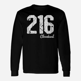 Cleveland 216 Area Code Vintage Long Sleeve T-Shirt - Seseable